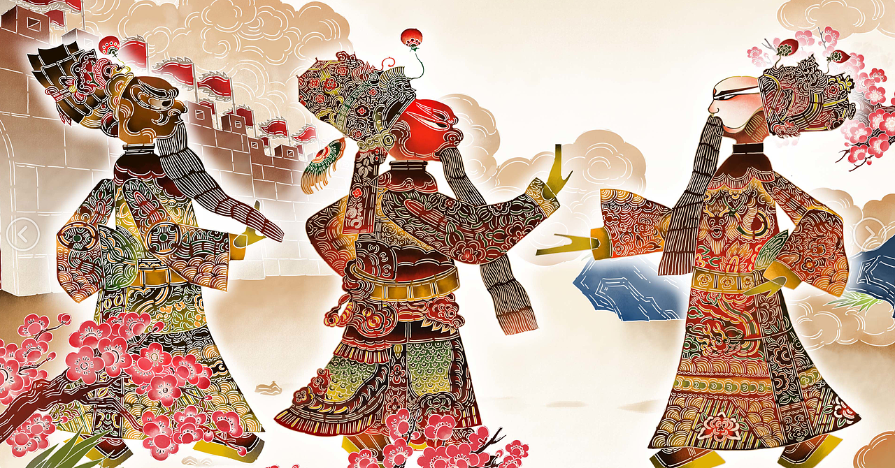 皮影戏（图ZMTg2NTE3MDE2） - 商业插画 - 站酷设计师千君原创素材 - 站酷ZCOOL
