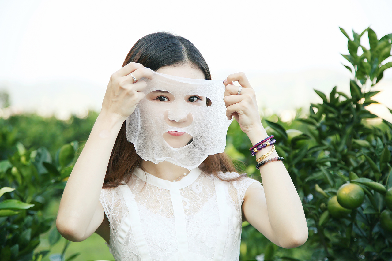 微商产品人像拍摄 面膜人物拍摄