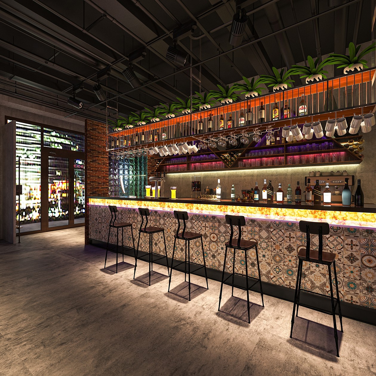 工装/酒吧（图ZMjQ3MzI0NDY0） - VR设计 - 站酷设计师糖糖丫2020原创素材 - 站酷ZCOOL