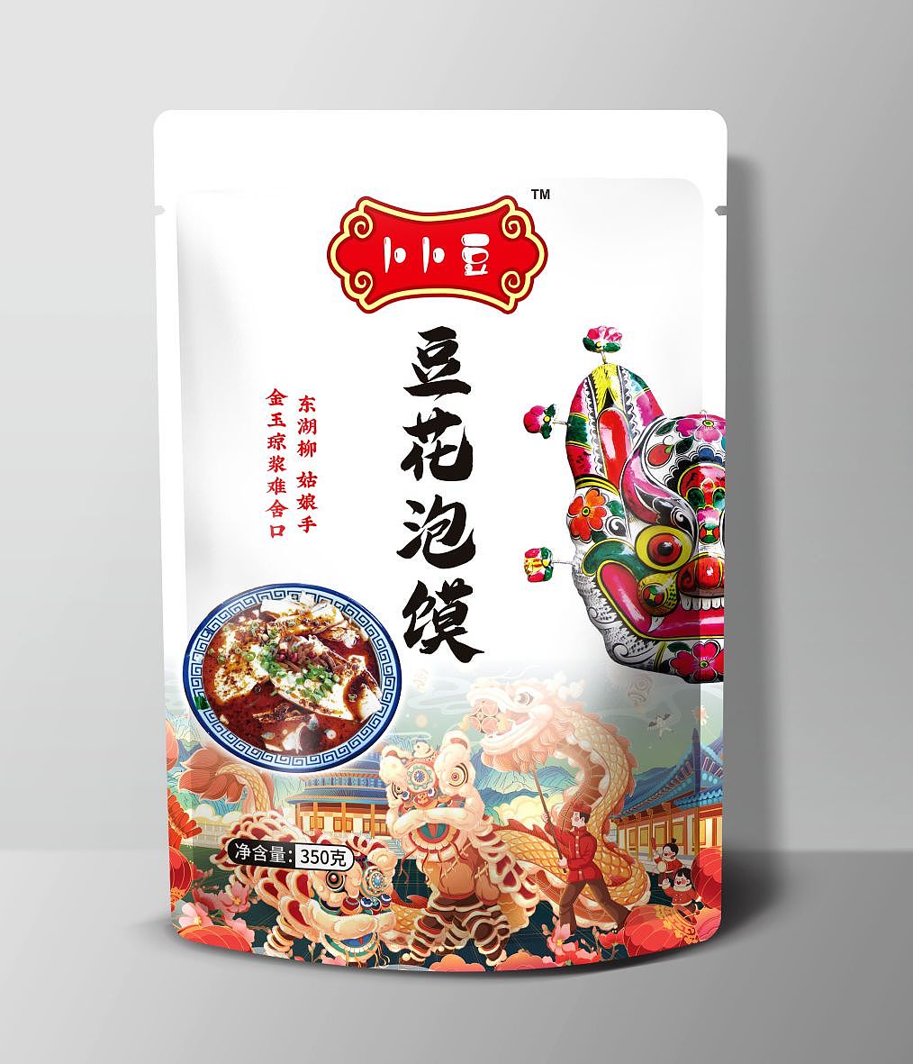 陜西寶雞鳳翔豆花泡饃原創(chuàng)包裝（圖ZMzQ2NjU4MTA0） - 包裝 - 站酷設(shè)計師華子強原創(chuàng)素材 - 站酷ZCOOL