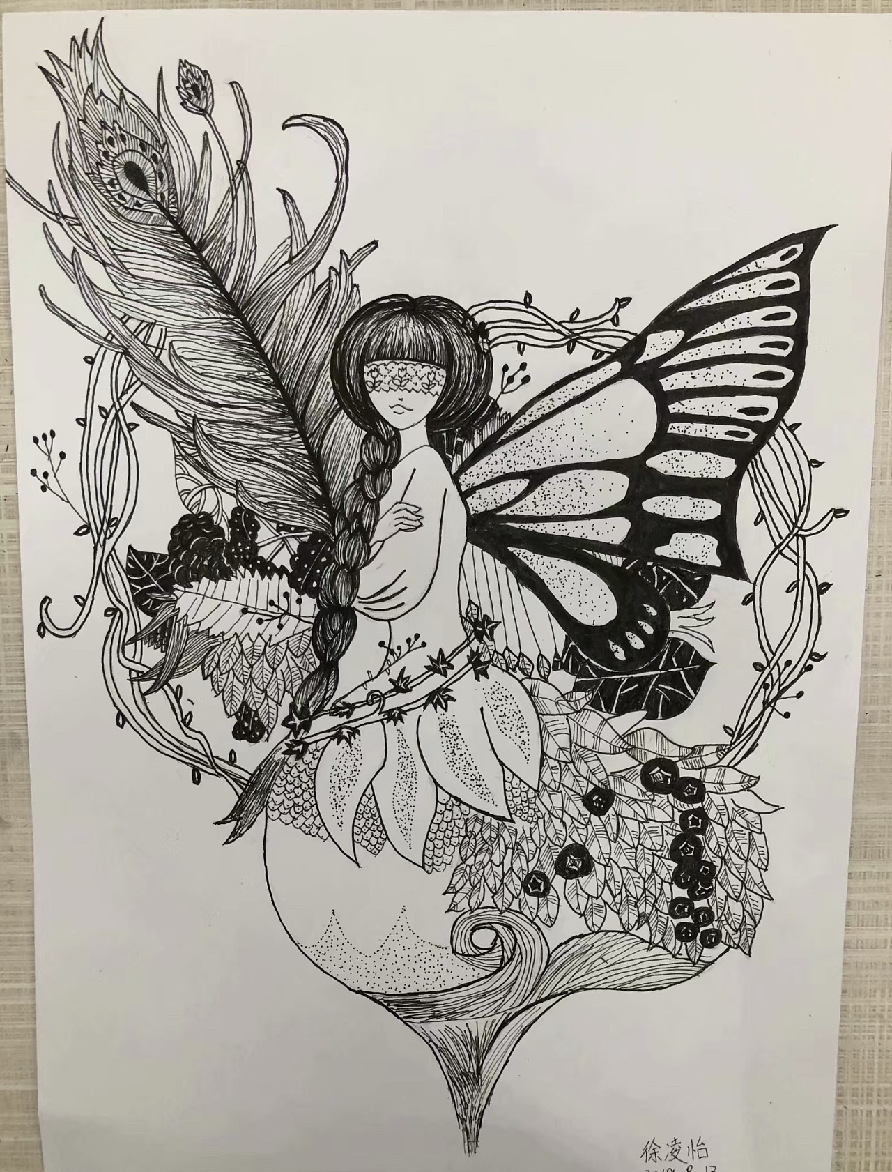 缠绕画临摹|插画|艺术插画|凌柚柚 - 临摹作品 - 站酷 (zcool)