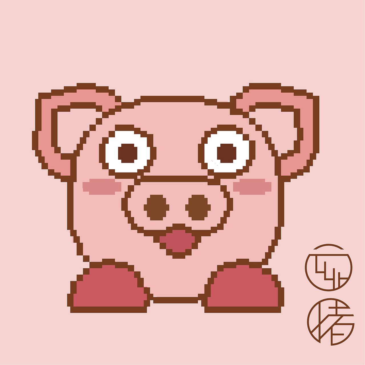 十二生肖像素画_方格之中-站酷zcool