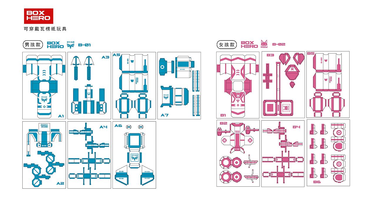 2018红点奖boxhero可穿戴瓦楞纸玩具