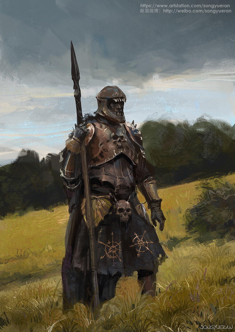 宋跃然原画 邪恶的骷髅战士