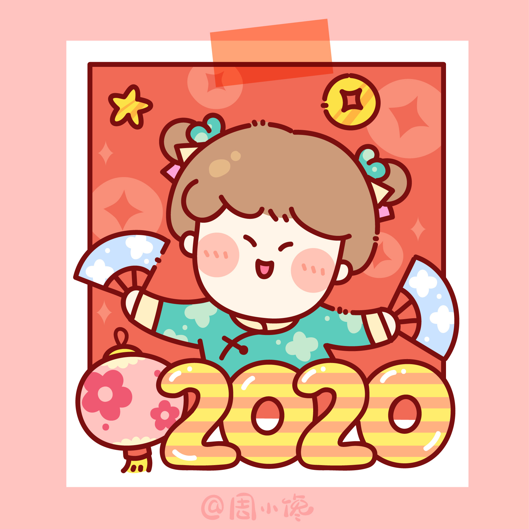 2019年新年贺卡|插画|插画习作|zyn228334 - 原创作品 - 站酷 (ZCOOL)