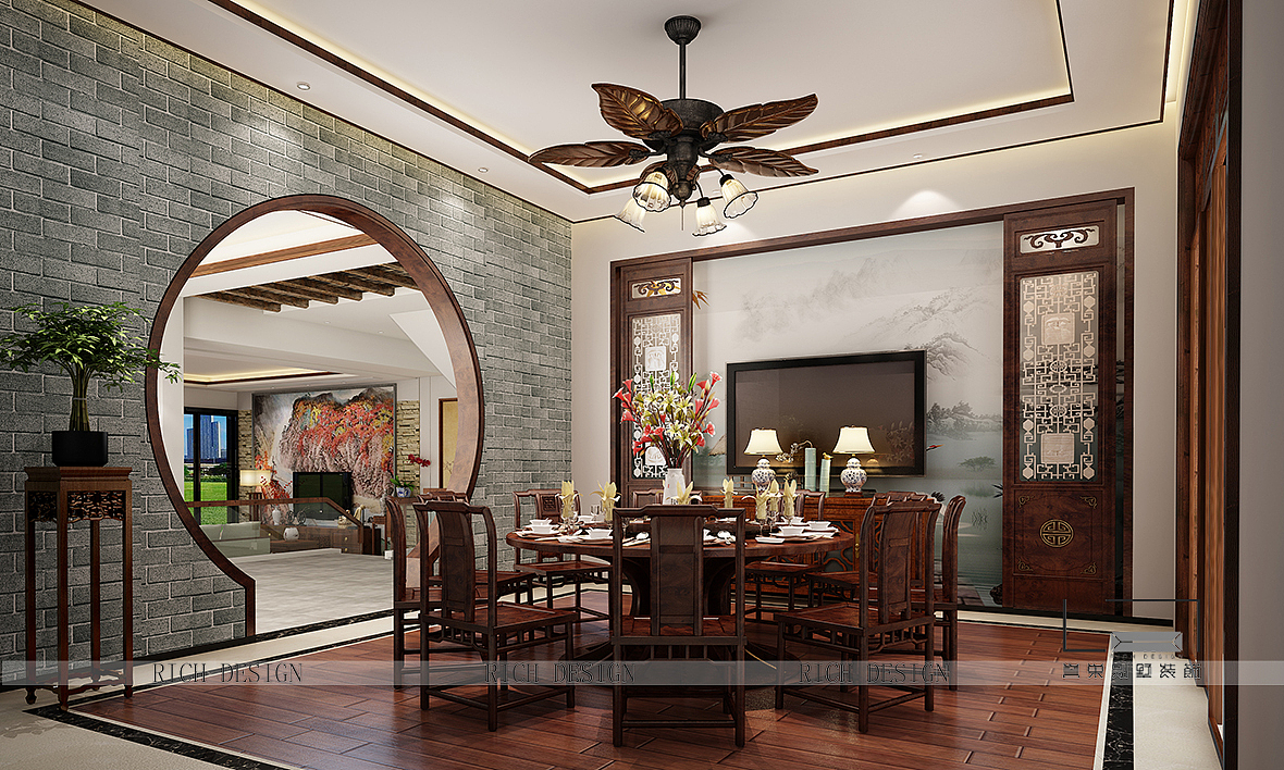 曦城别墅二期中式风格效果图（图ZMTEzMTU2NTI4） - 家装设计 - 站酷设计师誉巢别墅装饰公司原创素材 - 站酷ZCOOL