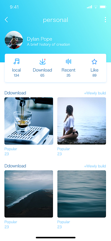 音乐UI概念Demo（图ZMTI3NDA4OTk2） - APP界面 - 站酷设计师雪中月雨原创素材 - 站酷ZCOOL