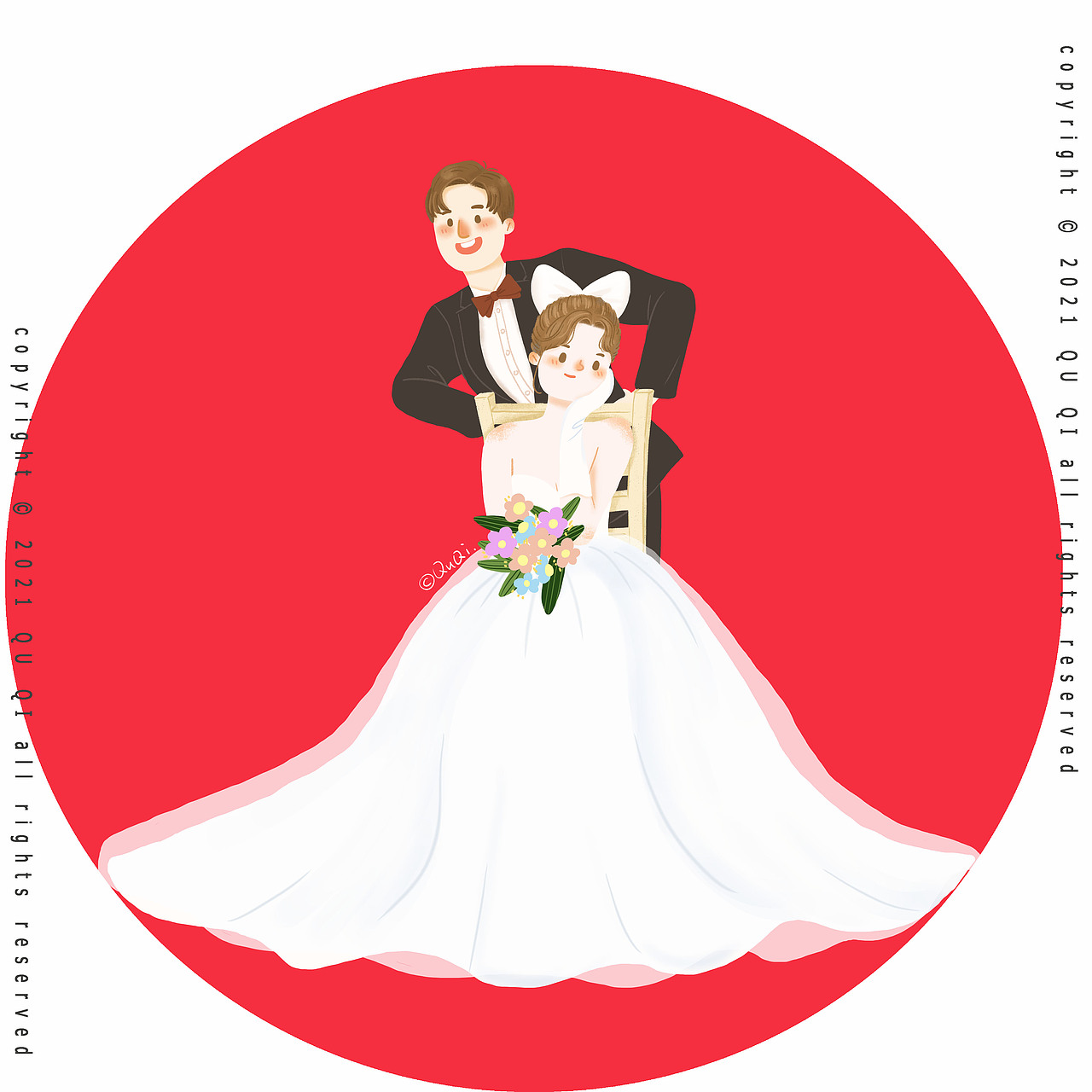 你的婚礼（图ZMjgxMDUxMjk2） - 艺术插画 - 站酷设计师曲奇QUQI原创素材 - 站酷ZCOOL