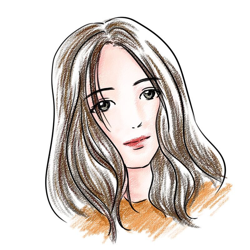 蜡笔时尚插画风格简笔画头像来图绘制（图ZMTA4MDYwNTA4） - 单幅漫画 - 站酷设计师艶潔原创素材 - 站酷ZCOOL