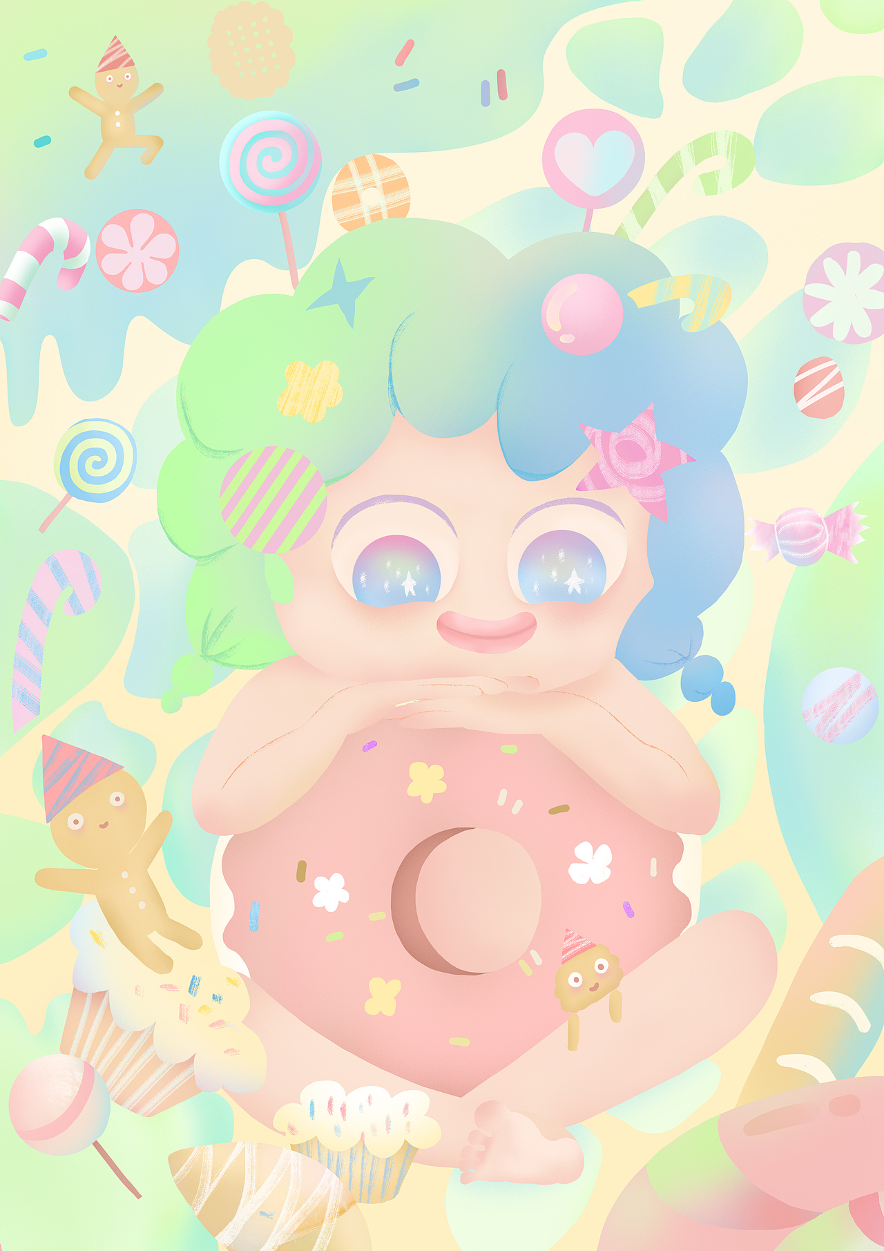 甜品和小娃娃（图ZMjgxMzQxNjI0） - 其他 - 站酷设计师界限1原创素材 - 站酷ZCOOL