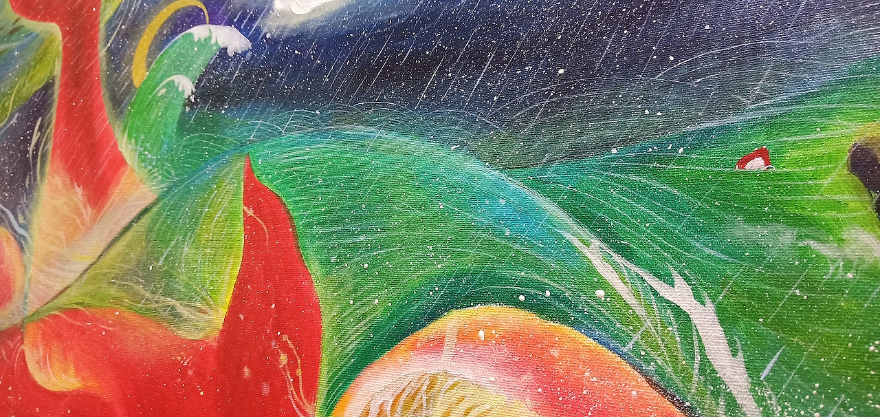 丙烯画《大鱼海棠》