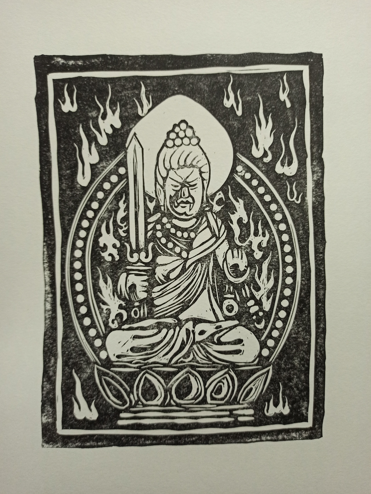 不动明王|纯艺术|绘画|卖囊的大漠_原创作品-站酷zcool