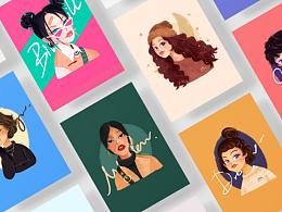 插画练习——十二少女图鉴