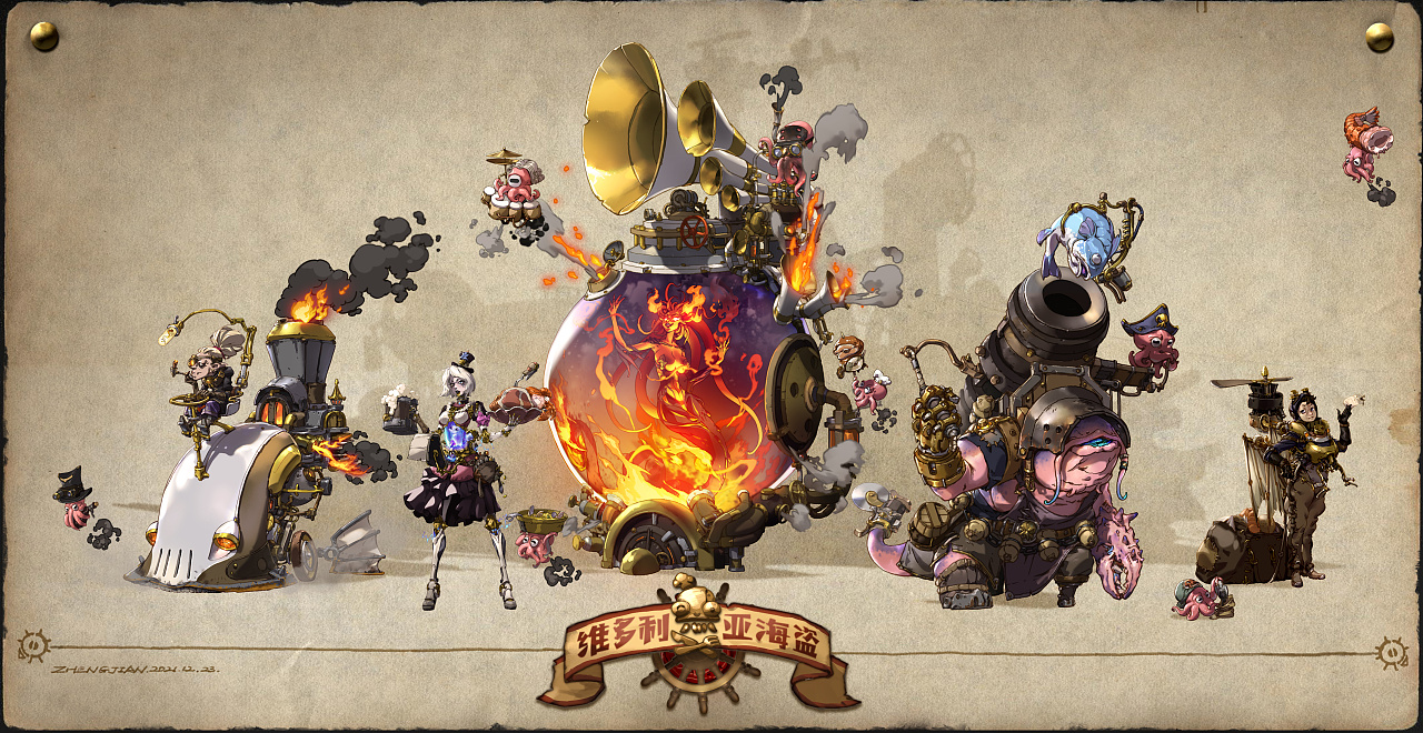 概念设计-海盗酒馆角色|插画|概念设定|凛冬之寒 - 原创作品 - 站酷