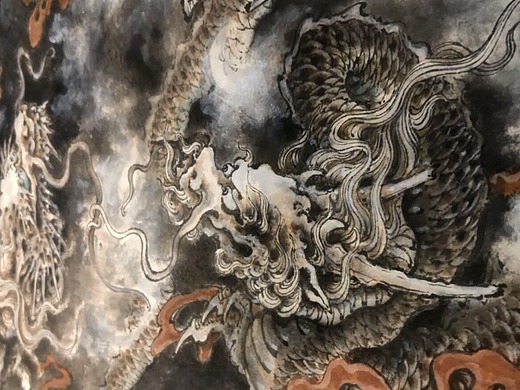 由龙作品戏珠龙图#龙图##龙##中国龙##国画龙