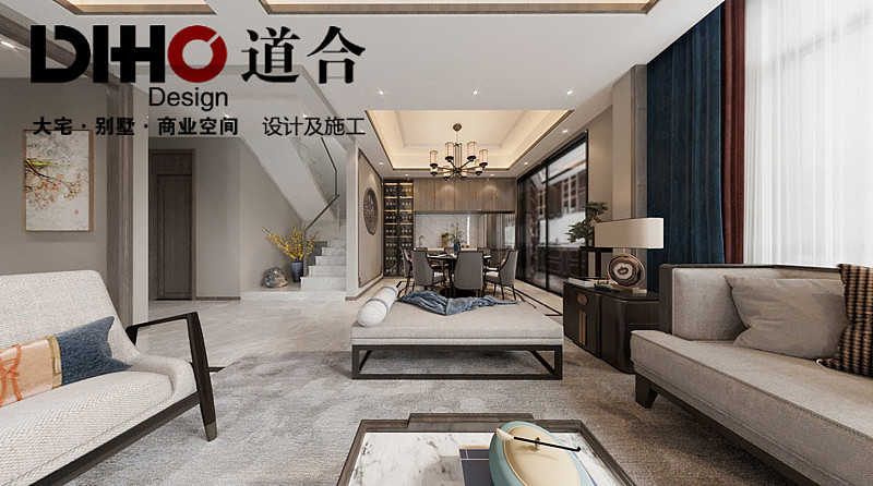 道合设计作品 |碧桂园天麓一号370㎡新中式别墅