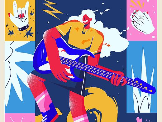 「ENJOY」扁平插画练习