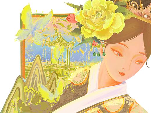Mirror-《镶宝石碧玺花簪|拟人》