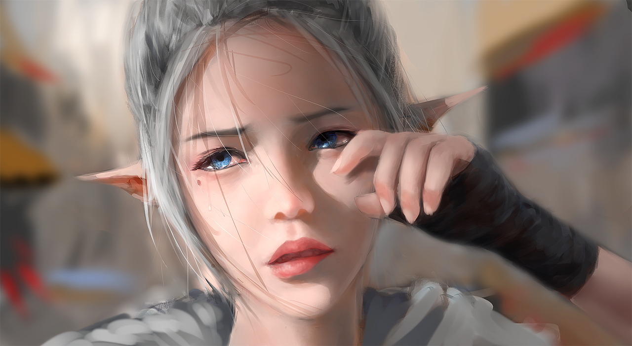 毁一遍wlop大大的画《sob》（图ZNjg0NTM3MDQ=） - 创作习作 - 站酷设计师七妖樵原创素材 - 站酷ZCOOL