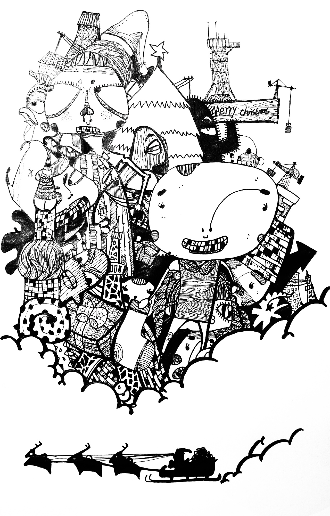 我的插画系列-单色世界