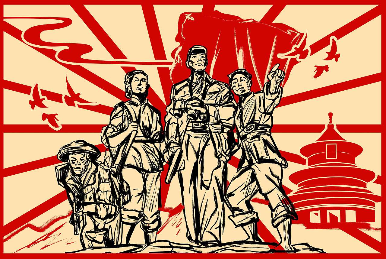 抗日小插画-乱笔一波~