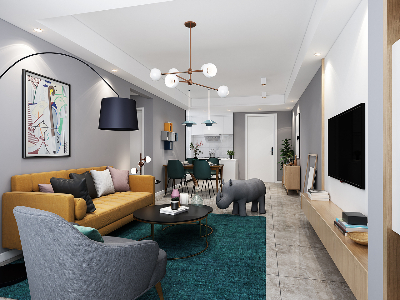 简单的长方形餐桌是年轻人偏爱的,而餐桌的一侧是收纳餐具、红酒、零食等物品的餐边收纳柜,有专门的红酒架、透明玻璃格子
Simple rectangular table is the favorite of young people, and the side of the table is the side of the table to receive tableware, red wine, snacks and other items, with a special red wine rack, transparent glass lattice.