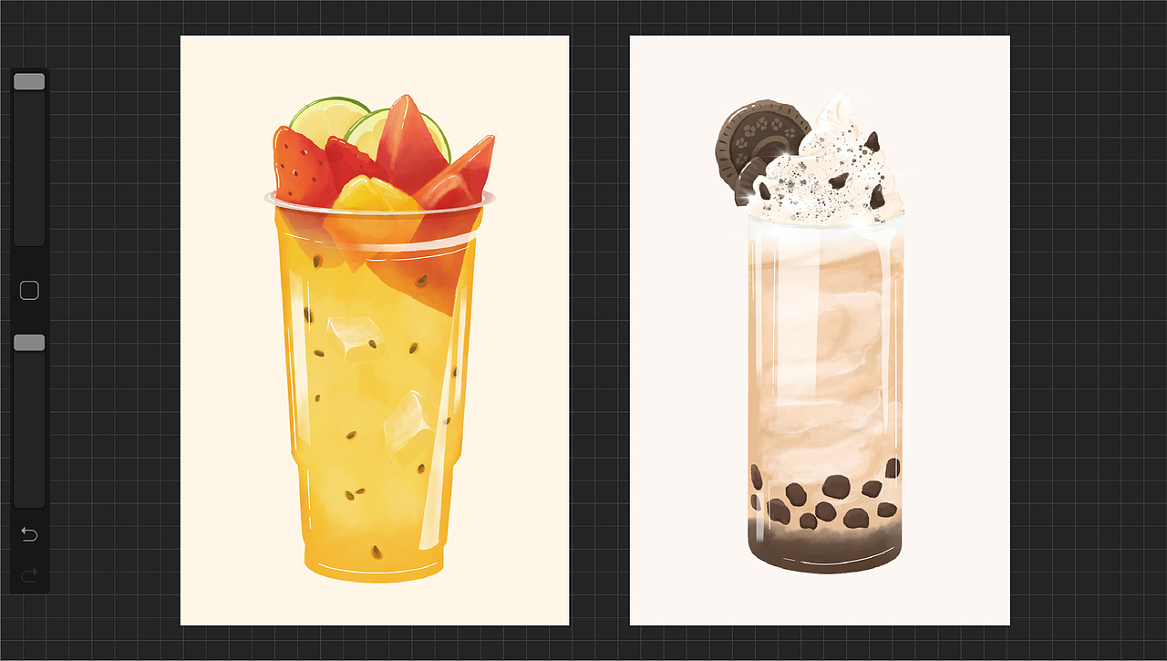 手绘星巴克瑞幸咖啡