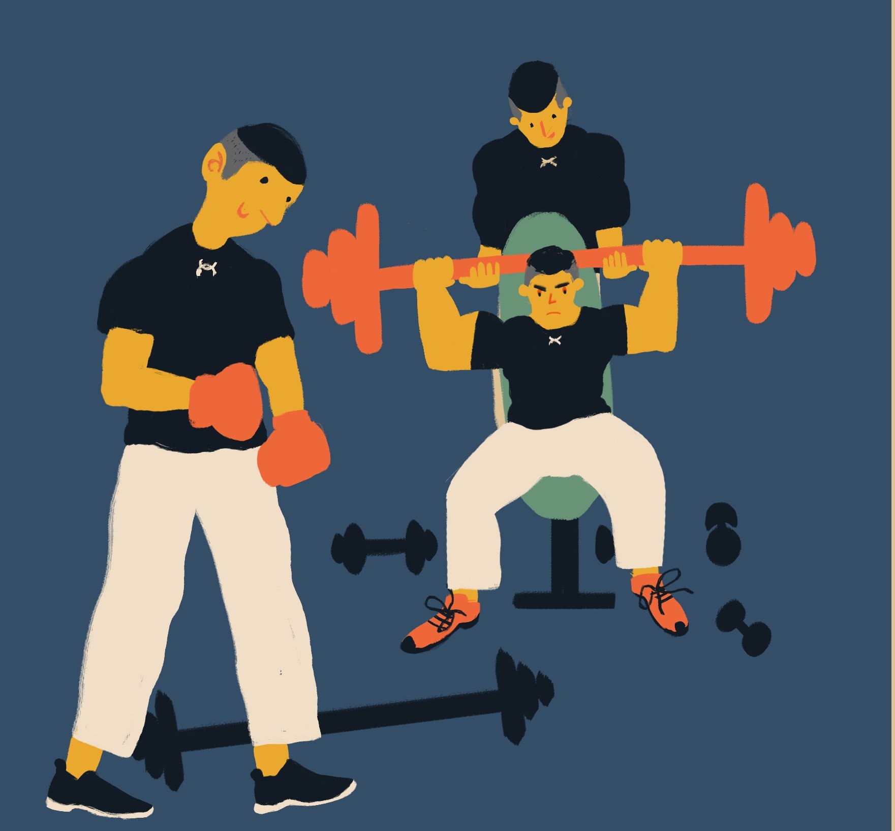 健身|插画|商业插画|山鱼fishmount - 原创作品 - 站酷 (zcool)