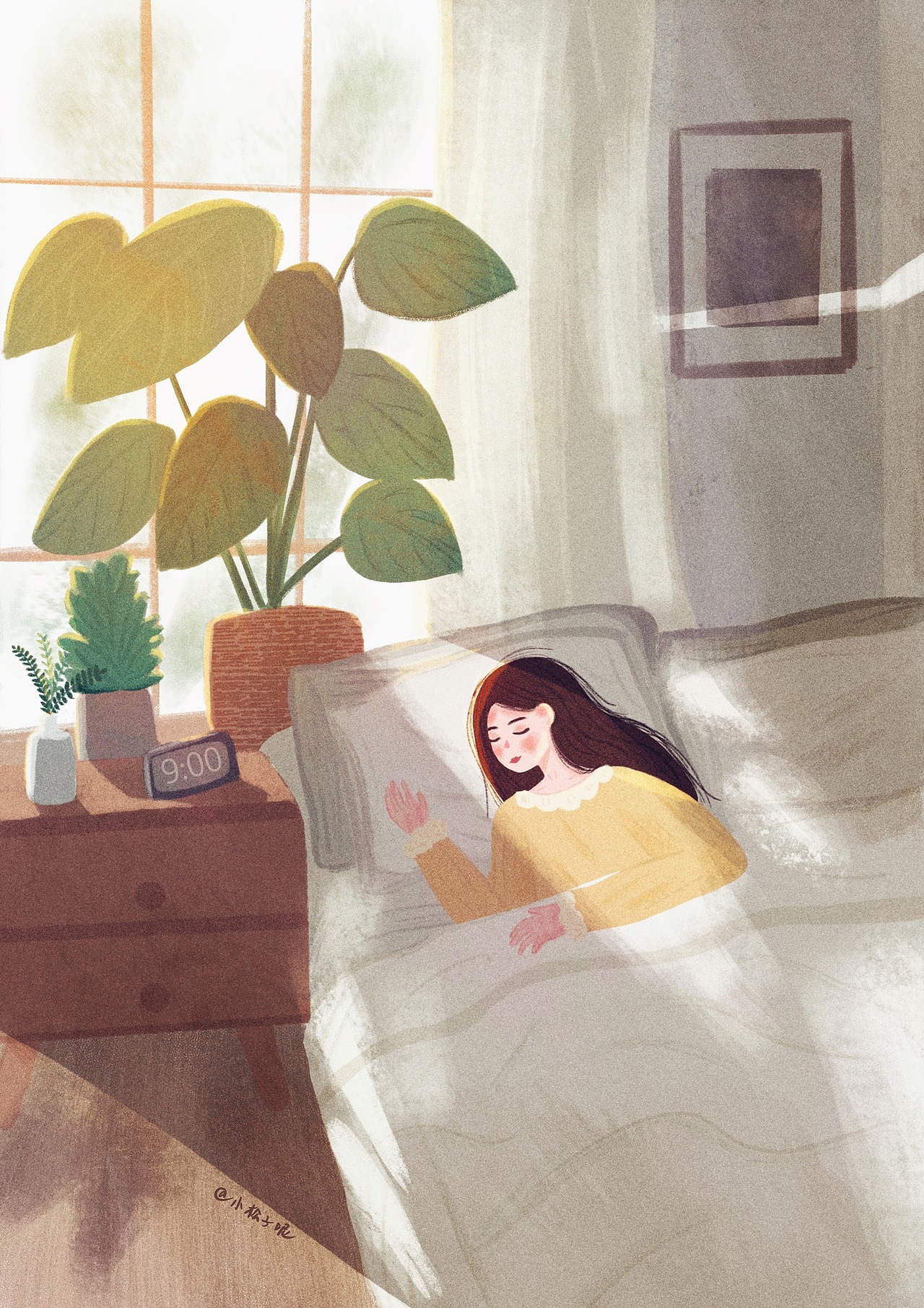 独处时光|插画|商业插画|小松子呢_原创作品-站酷zcool