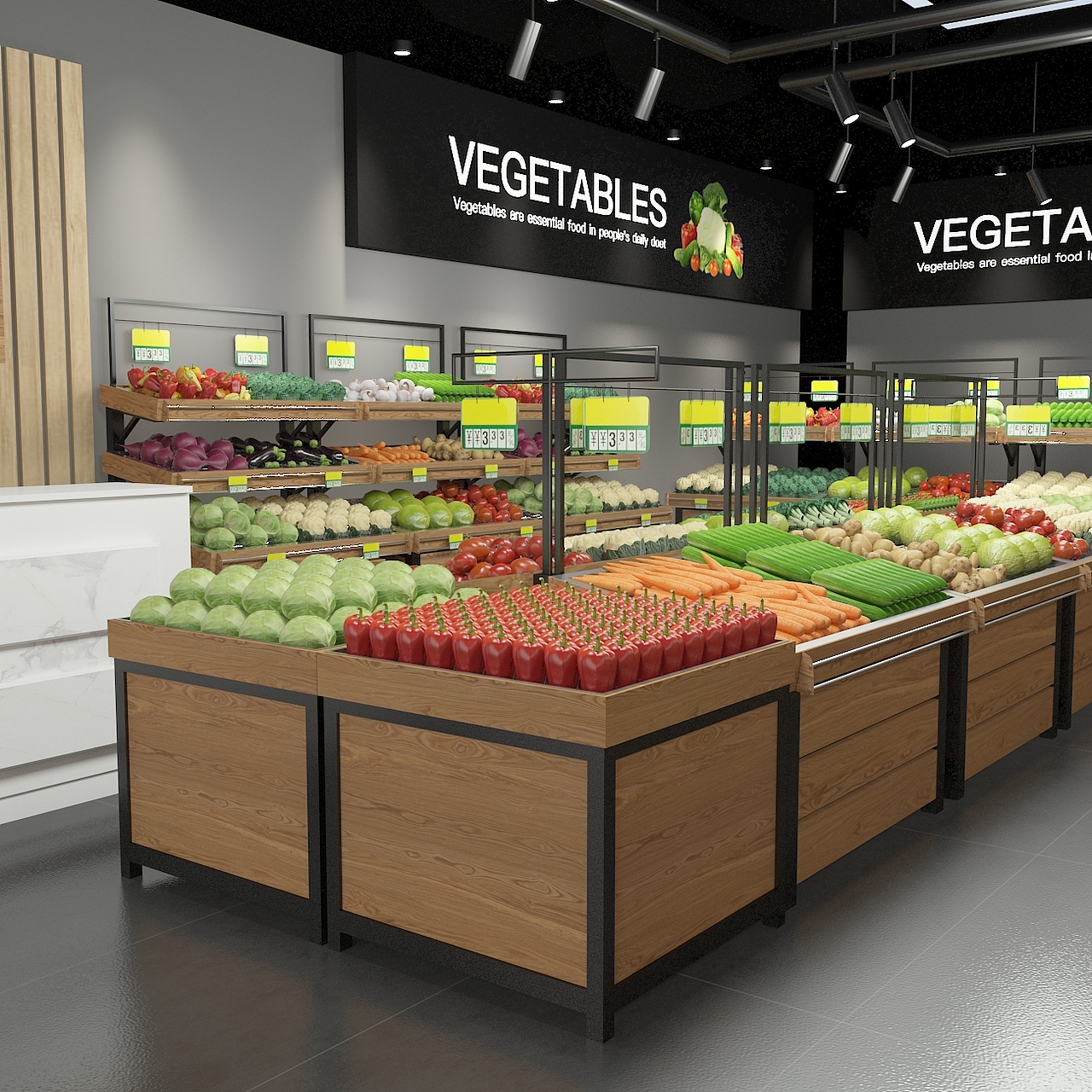 蔬菜货架场景搭建
