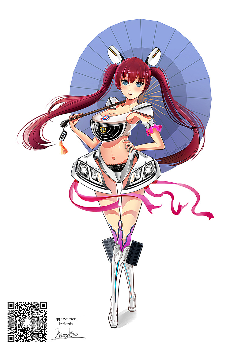 为易车网画的国产车娘.