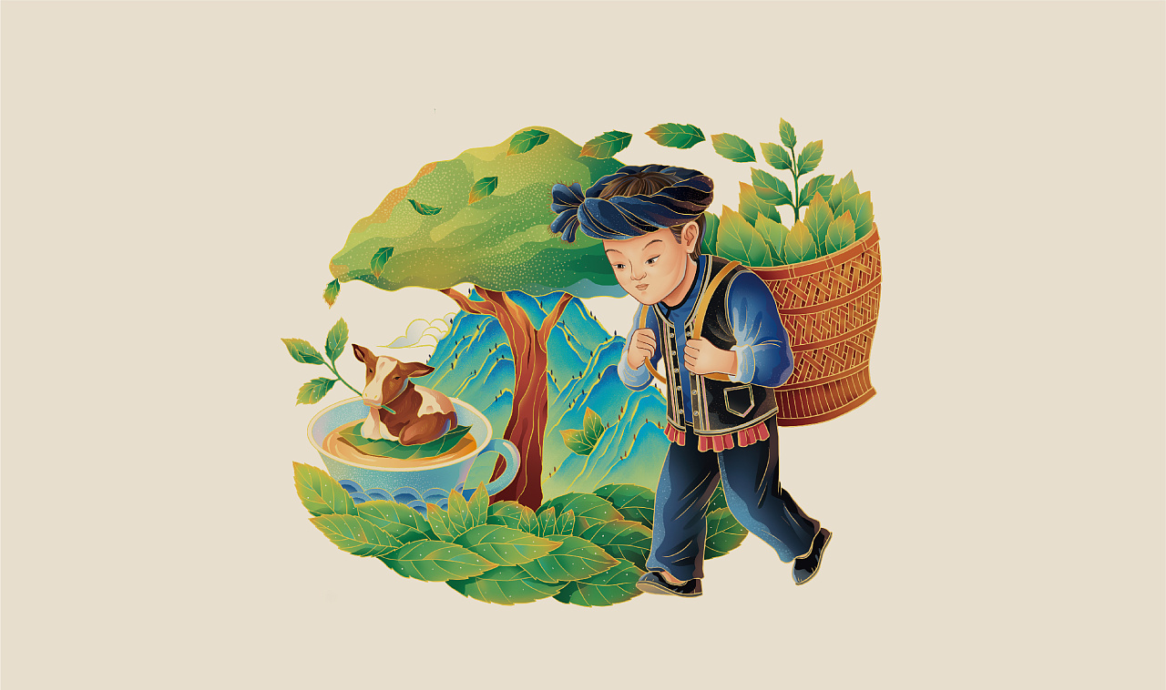 芮淋绿色茶园计划-茶农系列包装设计