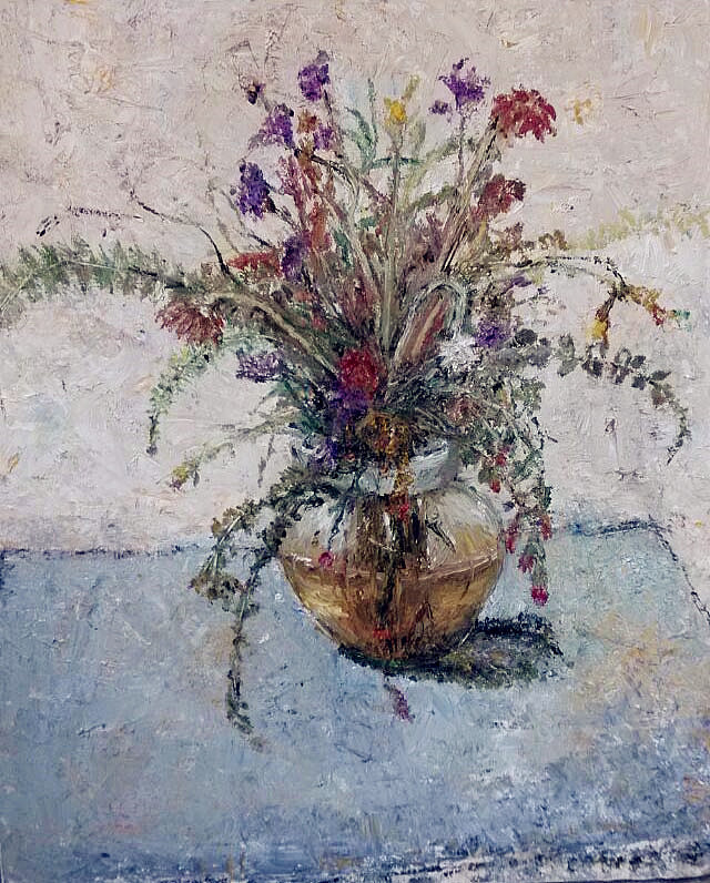 油画作品《枯花》（图ZOTcxMDk5Ng==） - 绘画 - 站酷设计师沫莉沫莉蜜原创素材 - 站酷ZCOOL