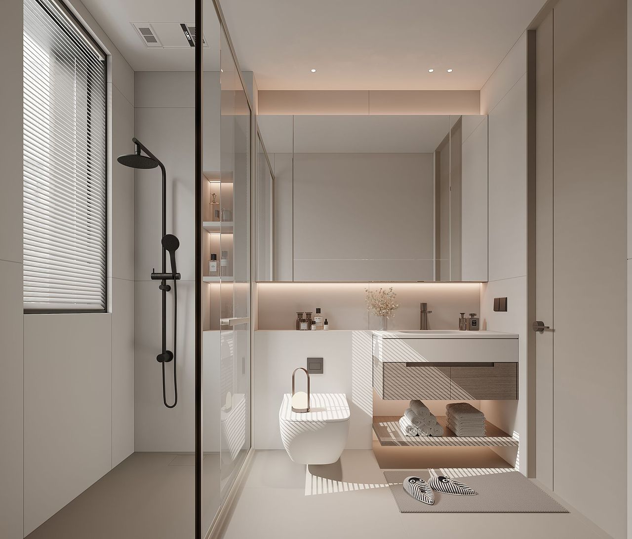 现代暖调无主灯家装案例分享