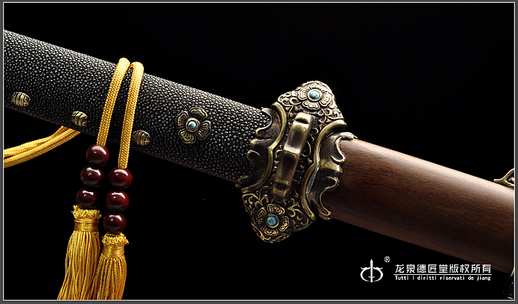 龙泉刀剑-乾坤唐剑|百炼羽毛钢(DJ-2703)