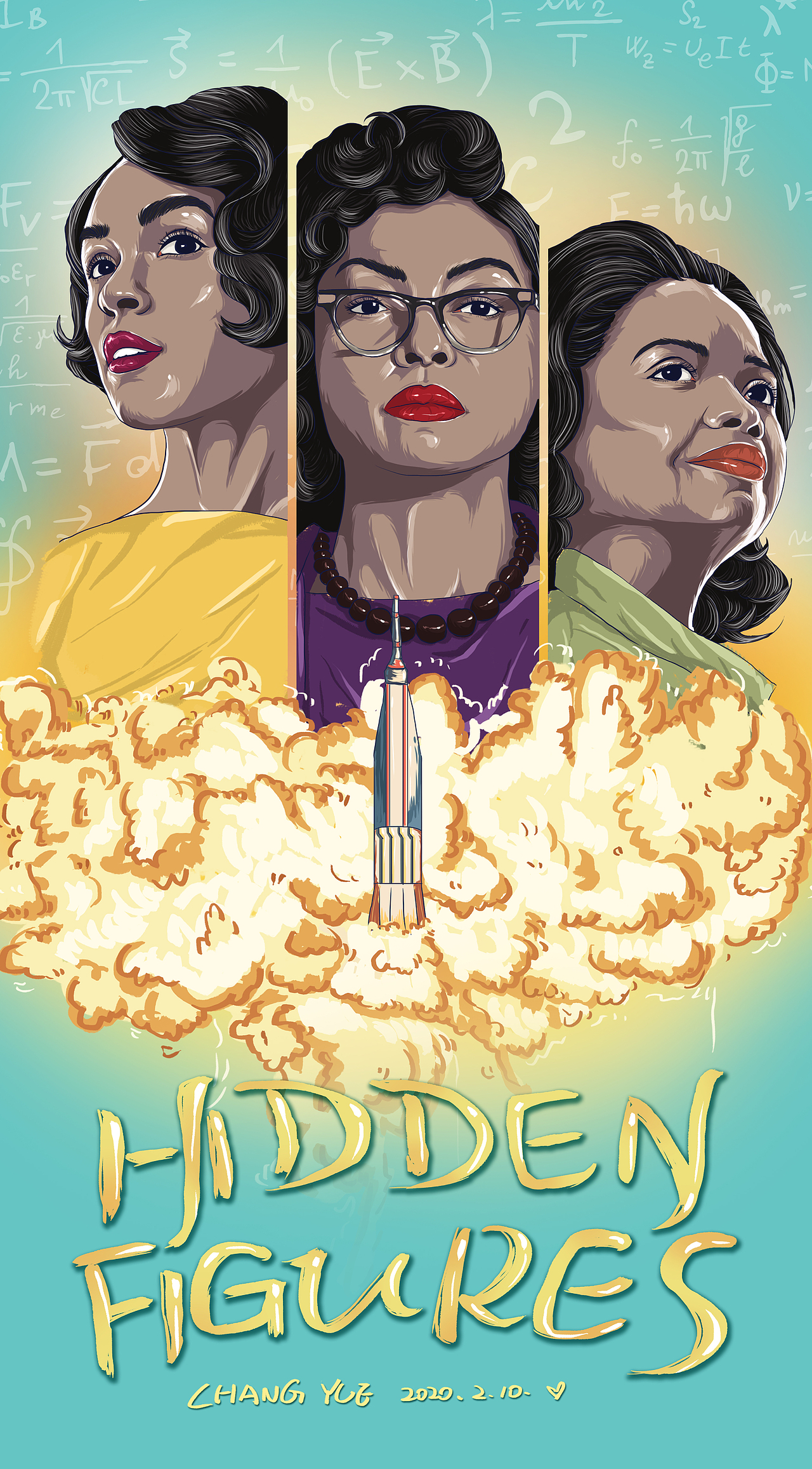 电影《隐藏人物》原创插画海报