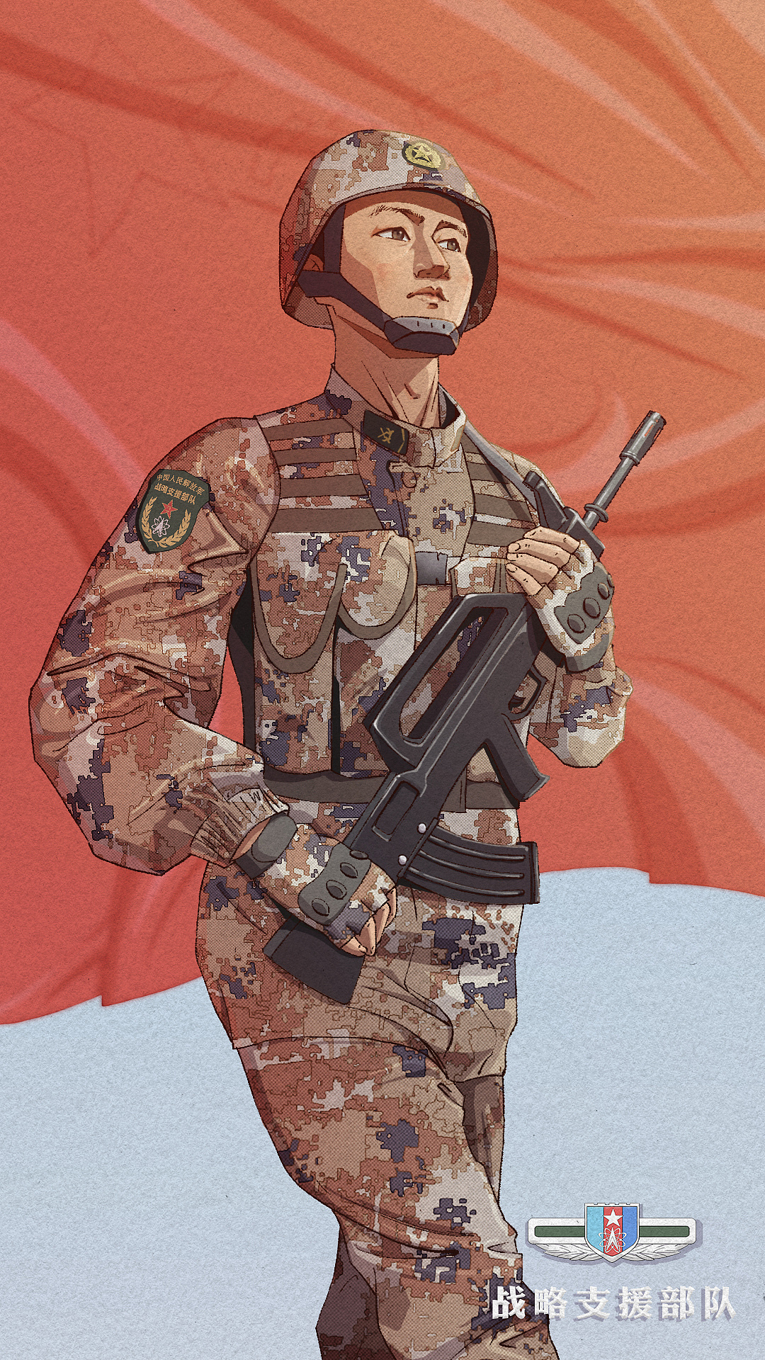 兵哥哥壁纸陪你过八一建军节,赶快收藏吧|动漫|单幅漫画|z昊楠 - 原创