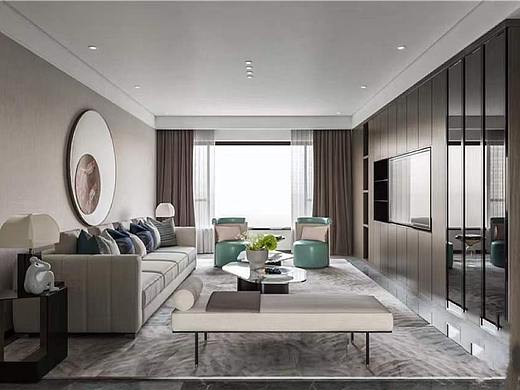 常州金地天际180平米别墅现代风格装修案例