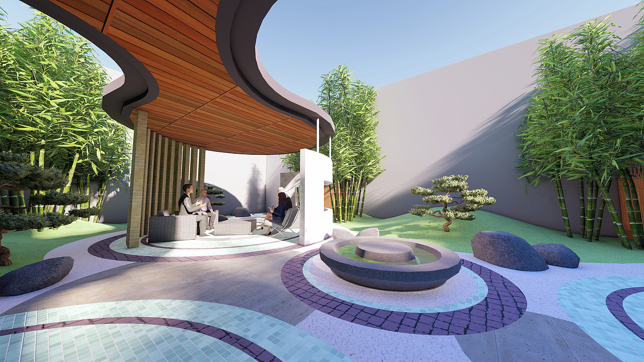 津荣天宇企业屋顶花园设计|空间|景观设计|奇点空间设计_原创作品