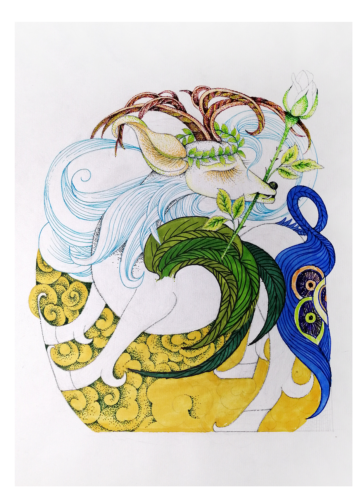 国潮白泽的幸福微笑