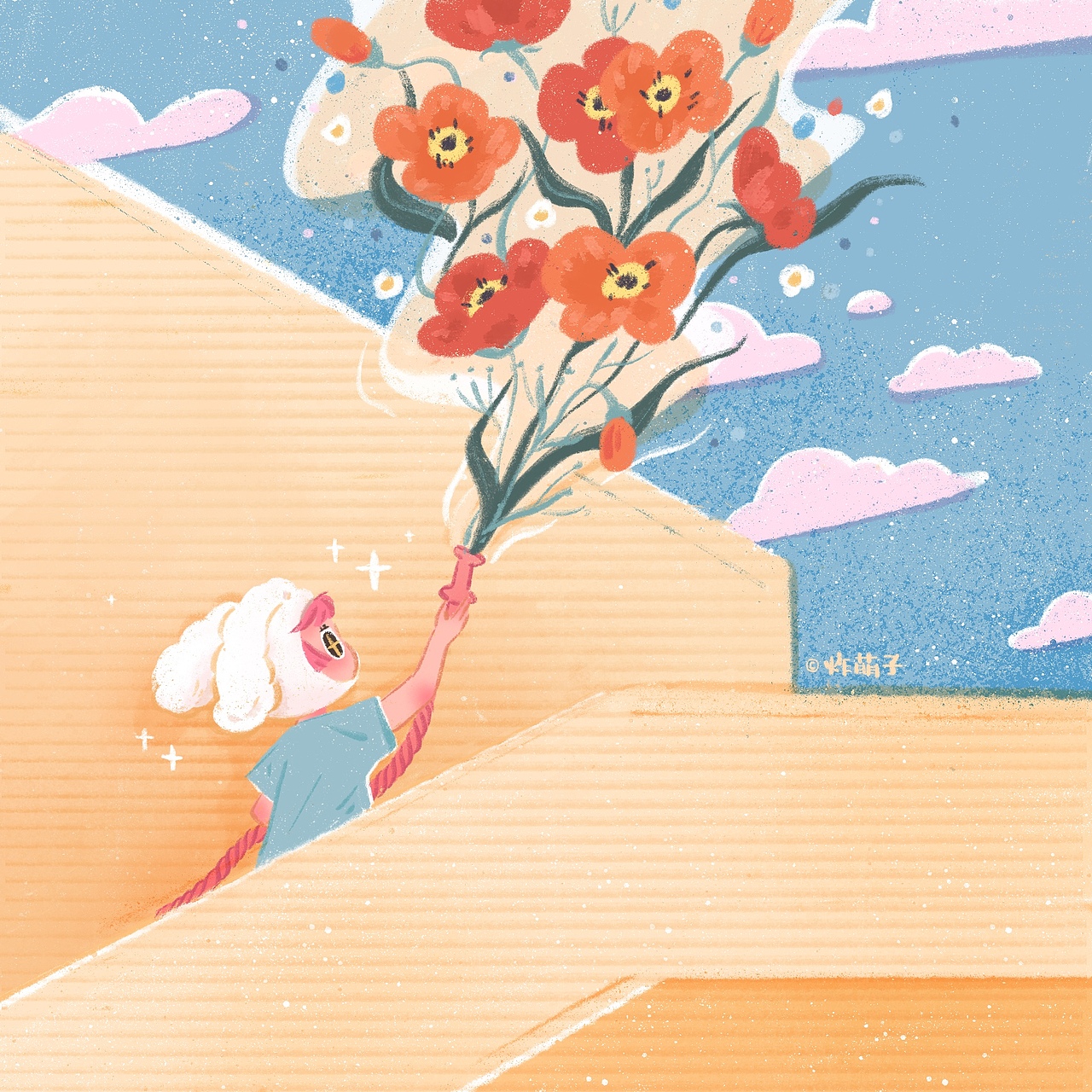 只在春天做的事｜商业插画（图ZMjUxNzQ3NzM2） - 商业插画 - 站酷设计师炸萌子原创素材 - 站酷ZCOOL