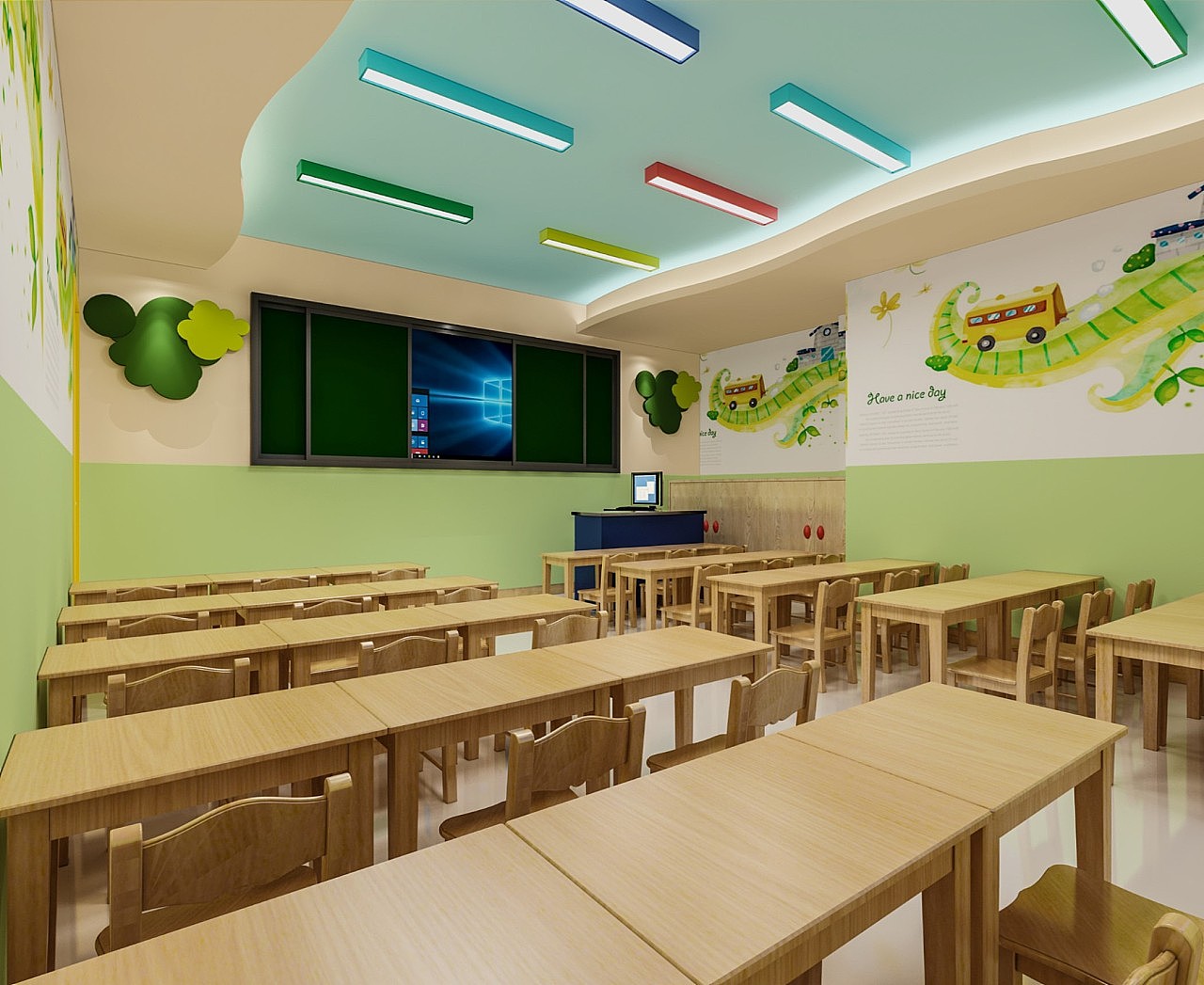 工装儿童中心托管效果图