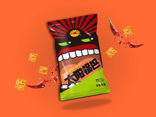 休闲食品-太阳锅巴包装设计