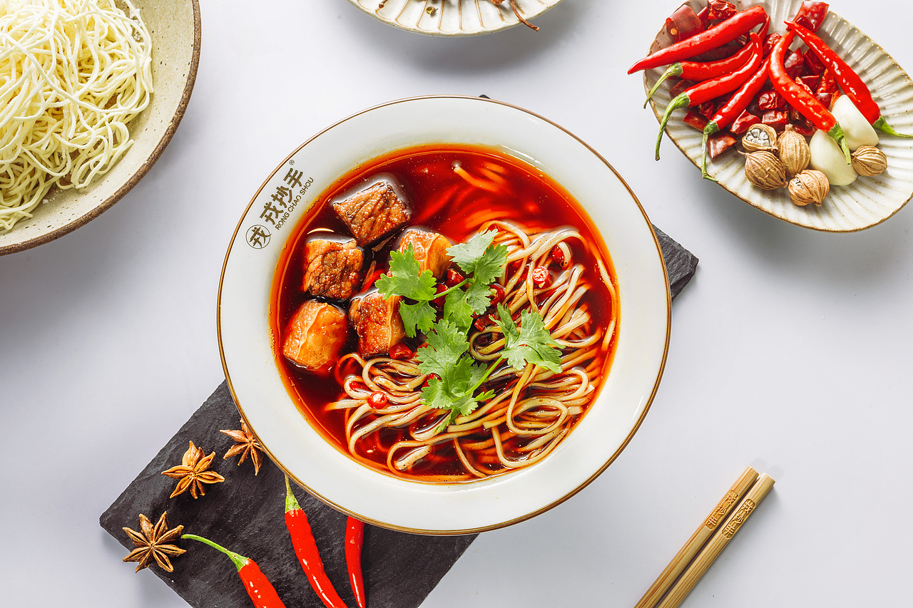 戎抄手系列-汤面 清汤碗杂、肥肠面、牛肉面、口蘑面