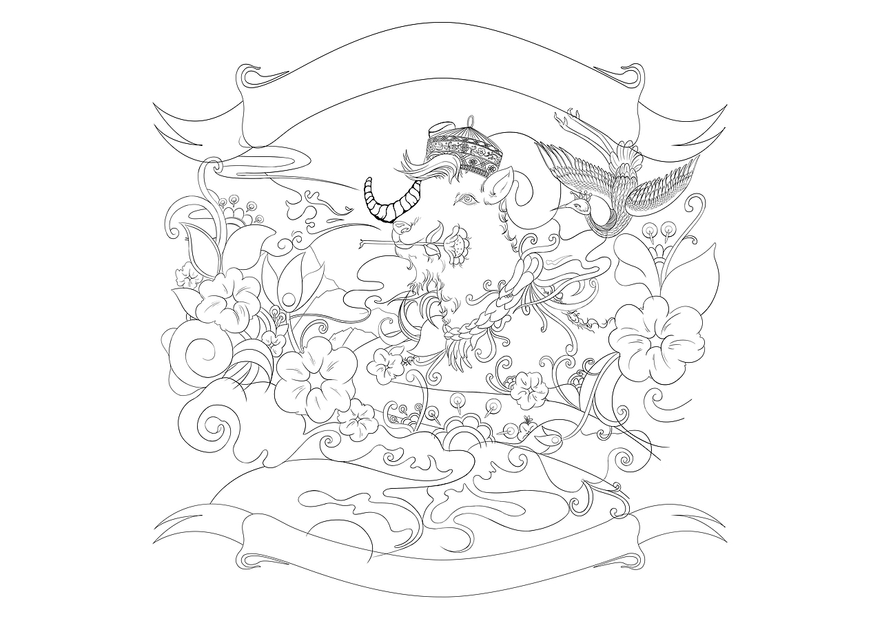 巴音布鲁克黑头小羊羔