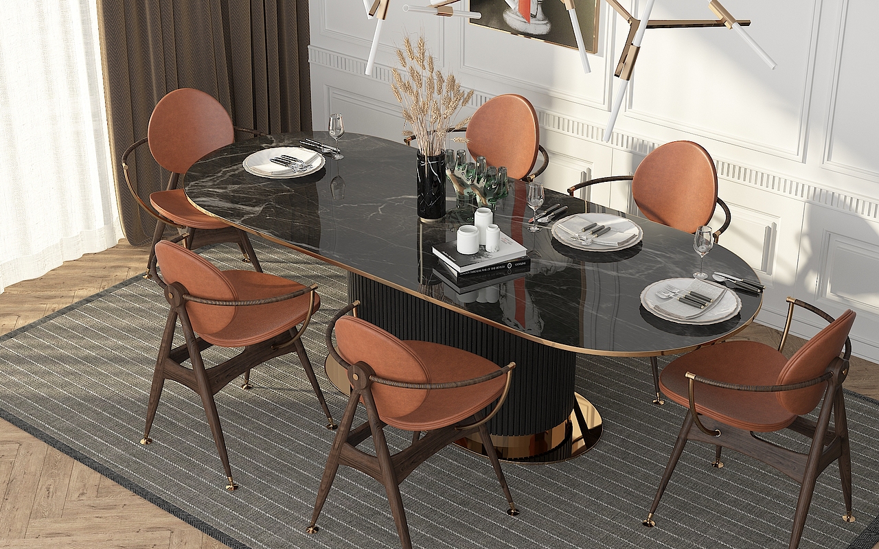 轻奢餐厅（图ZMTgyOTcxODQ4） - 家装设计 - 站酷设计师一名Nice的设计师原创素材 - 站酷ZCOOL