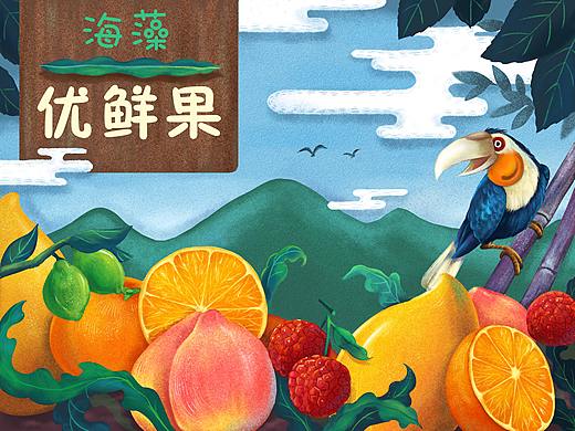 广西北海海藻优鲜果通用包装箱设计（