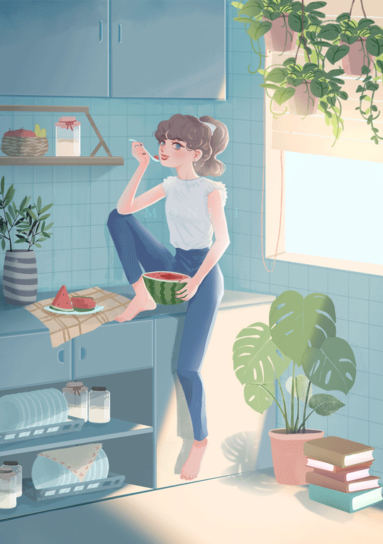 小暑（图ZMTIwNjA4ODEy） - 商业插画 - 站酷设计师鱼木叽原创素材 - 站酷ZCOOL