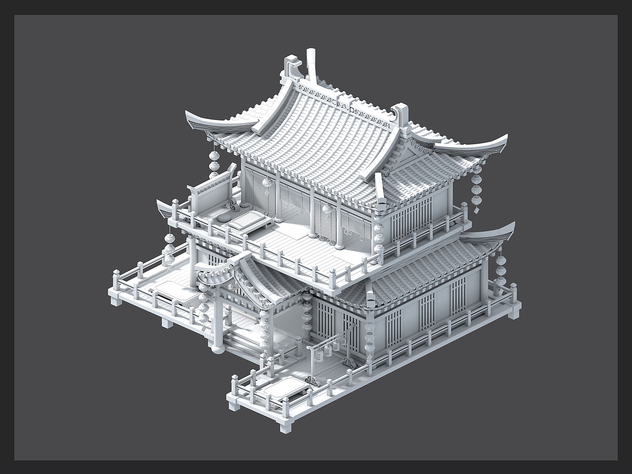 场景临摹练习。