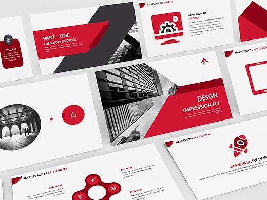 商务欧美风工作总结计划PPT模板